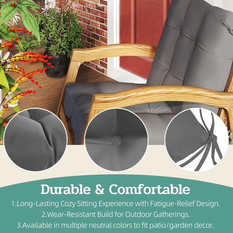 Zanwu Hwyd seat and back cushion pair with securing ties