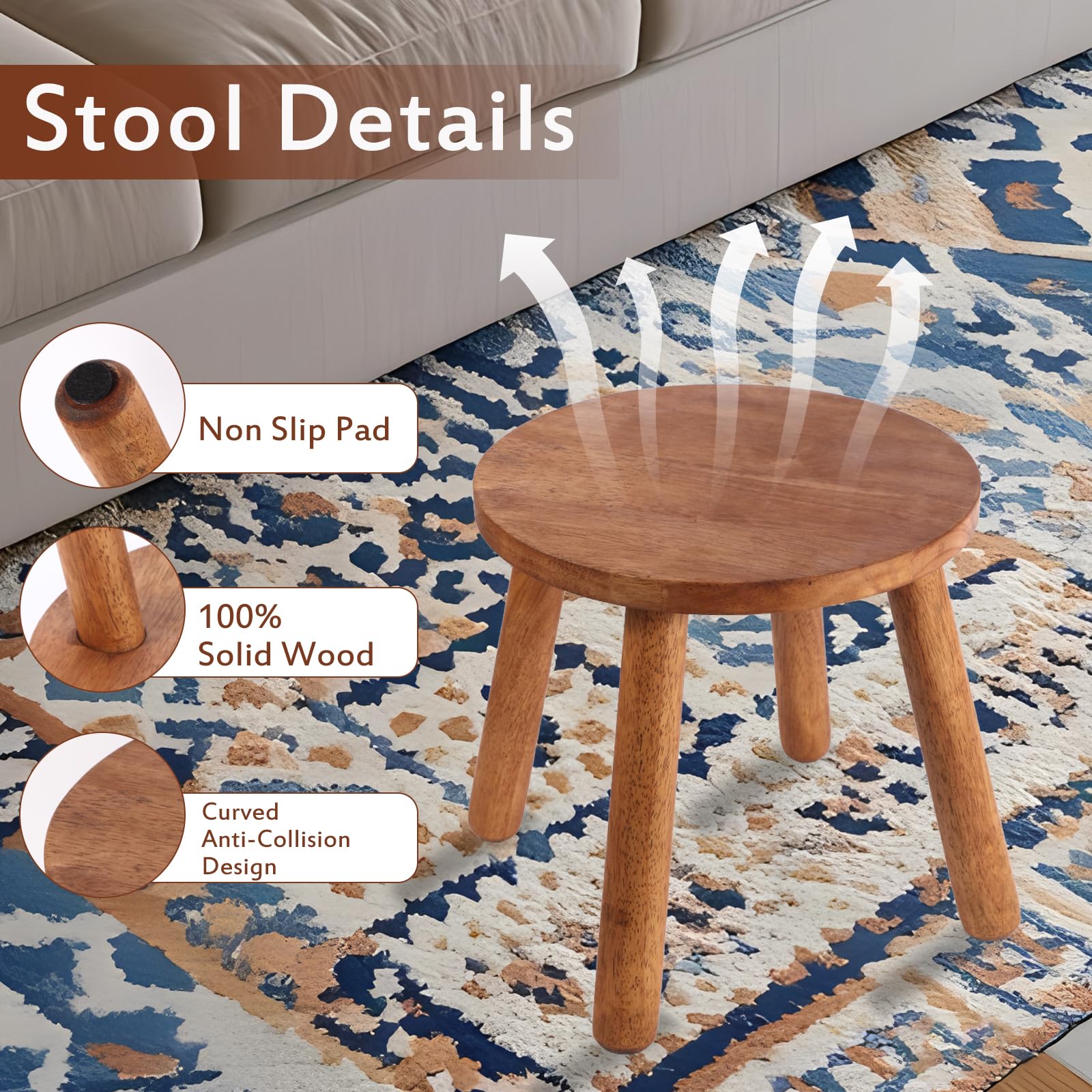 zaowofires anti-skid bottom pad protects floors and cushions movement