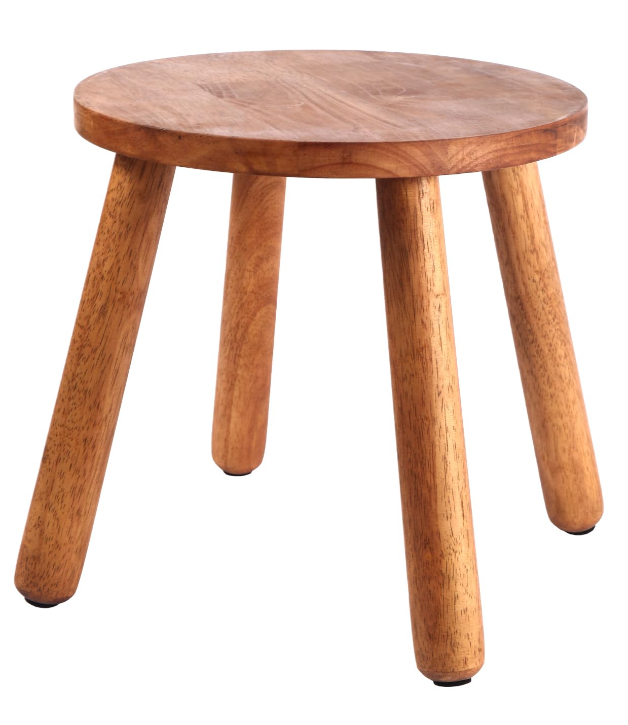 zaowofires round stool wooden plant stand in walnut finish for indoor plants