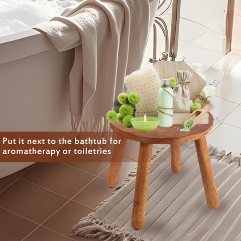 Zaowofires stool features anti-skid pads to protect floors and stay in place.