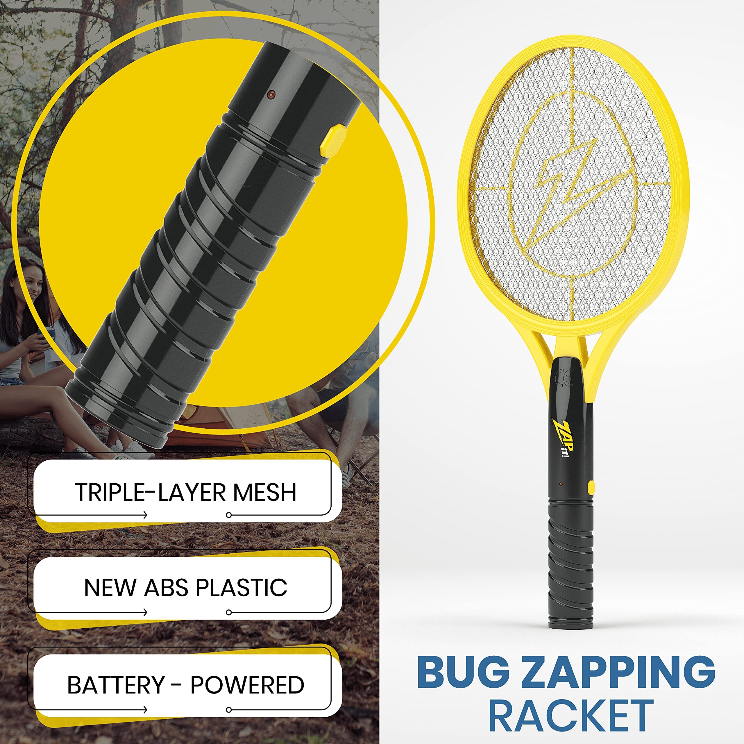 Zap It Bug Zapper Battery Included image showing two AA batteries per unit.