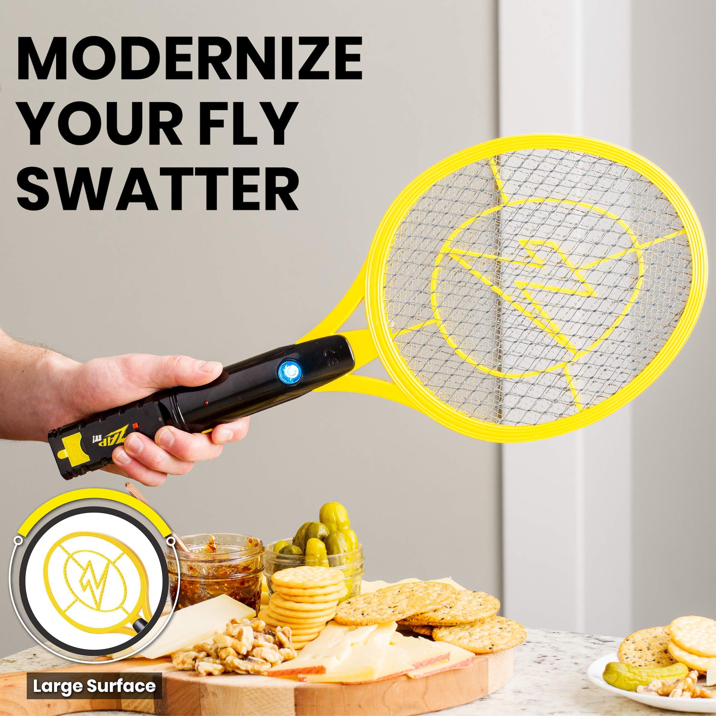 Zap It easy cleanup by shaking off dead insects.
