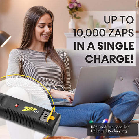 Zap It ergonomic, lightweight handle for comfortable use.