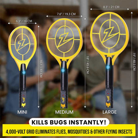 Zap It large frame enables easier pest targeting.