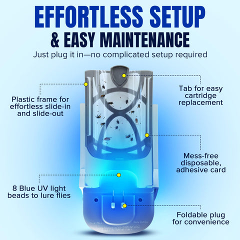Zaperly night light mode provides subtle illumination while trapping pests.