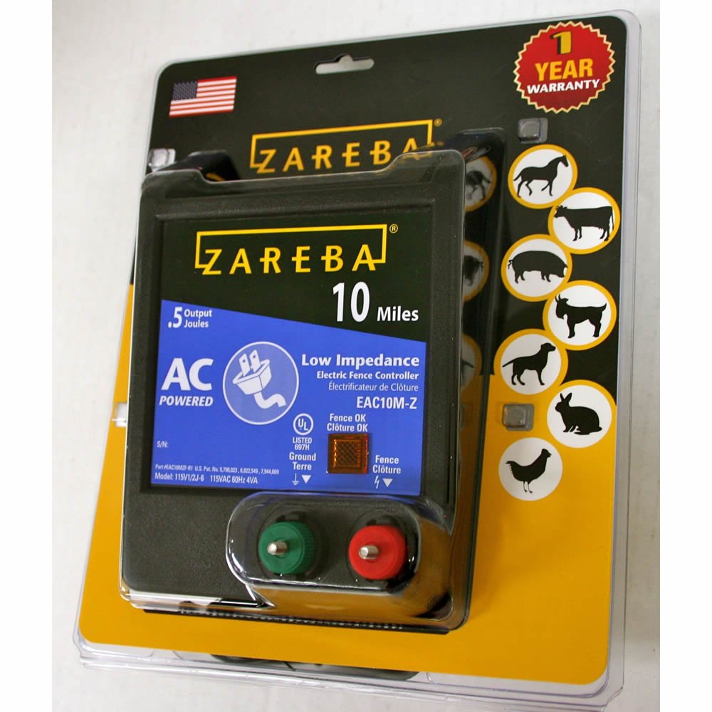Zareba 10 Mile AC-powered charger indicator light shows quick status checks for safety