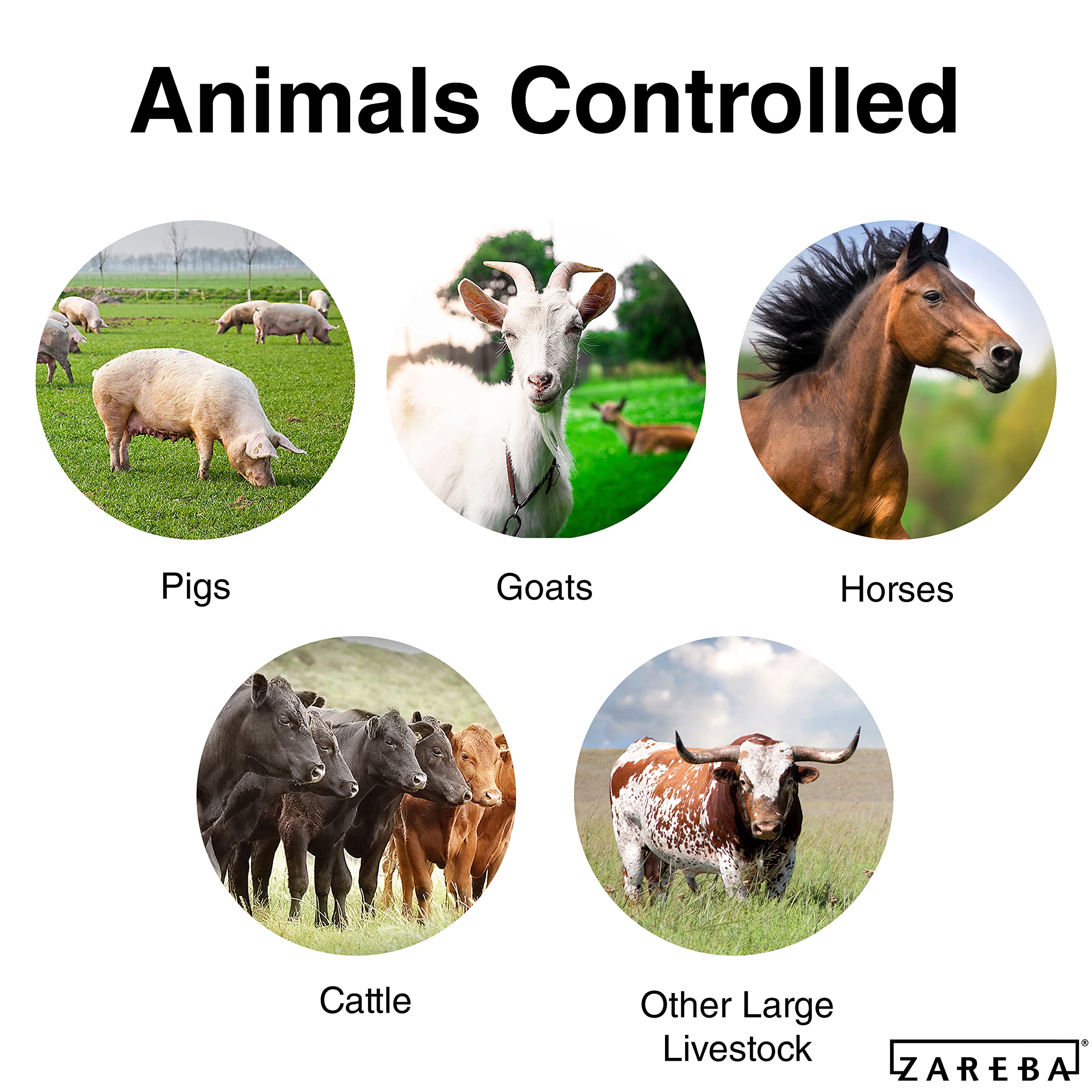 Zareba EAC50M-Z wiring layout image, powering large livestock enclosures efficiently