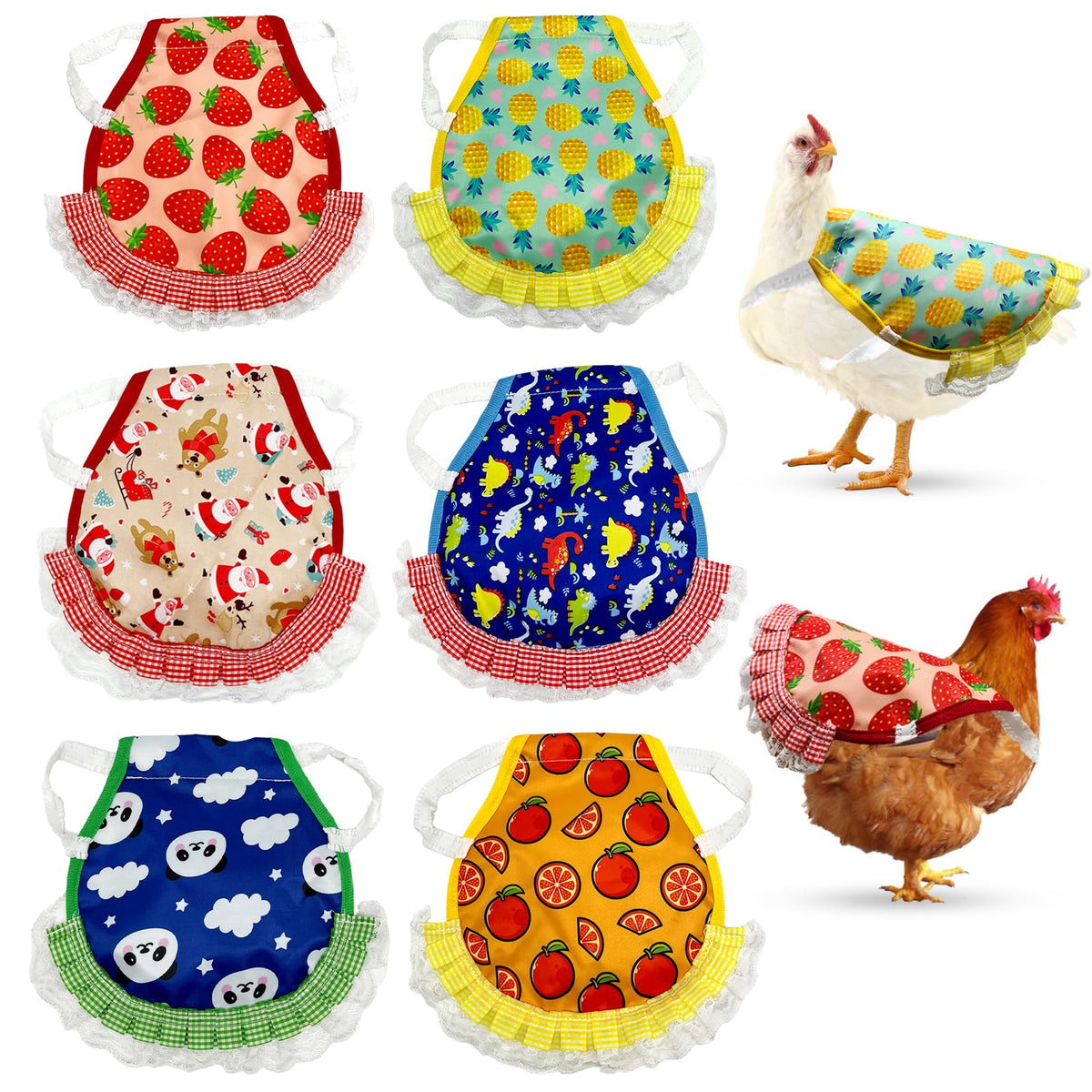 Zaruatu chicken saddle in six styles for stylish comfort and secure fit.