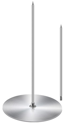 ZAUGONTW vertical skewer grill 8-inch with stable base for even roasting.