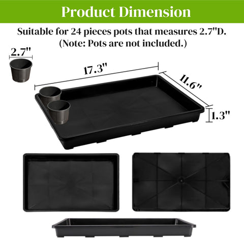 ZAVOOS durable plastic seedling trays close-up highlights sturdy construction