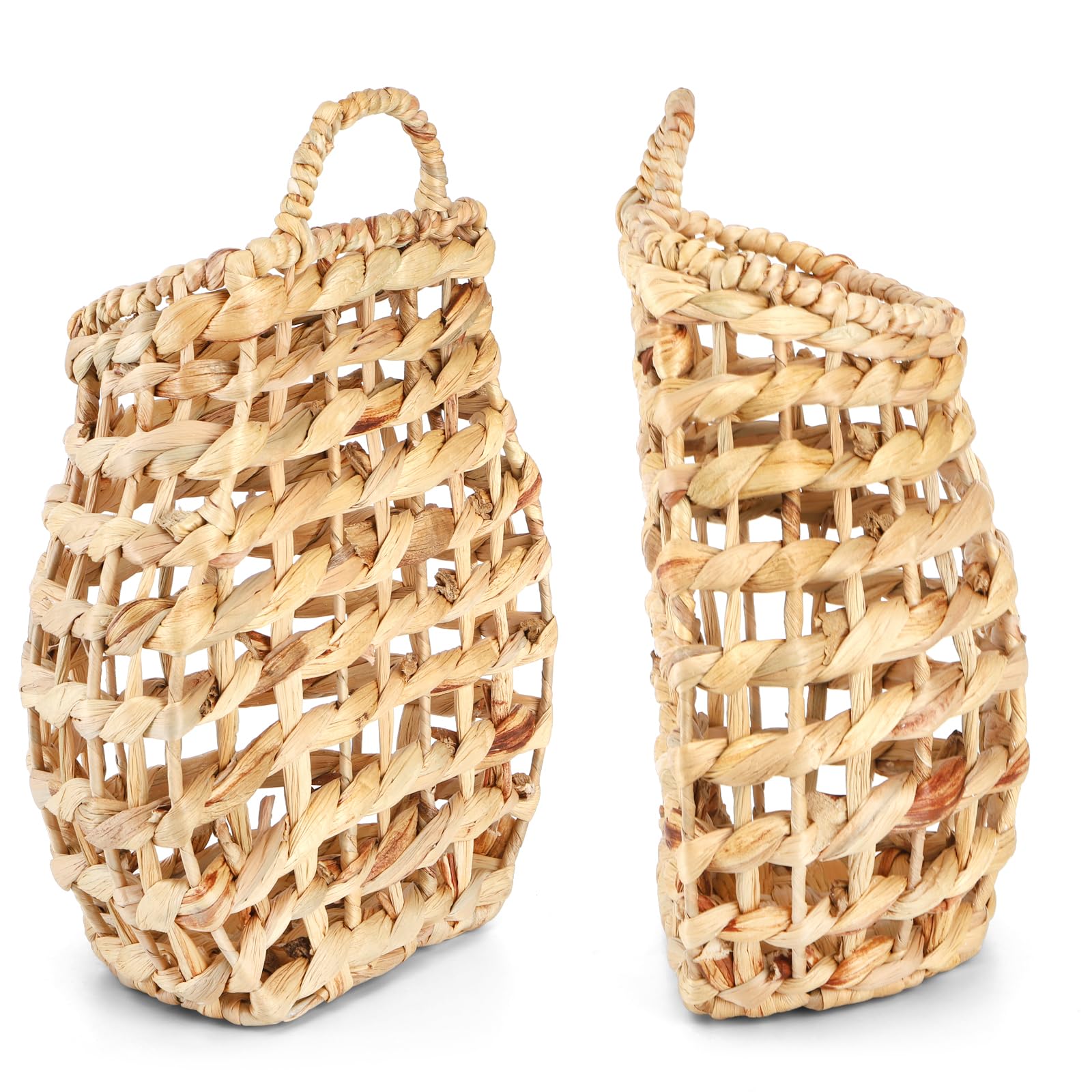 ZAVOOS natural fiber basket showcasing unique texture and color variation.