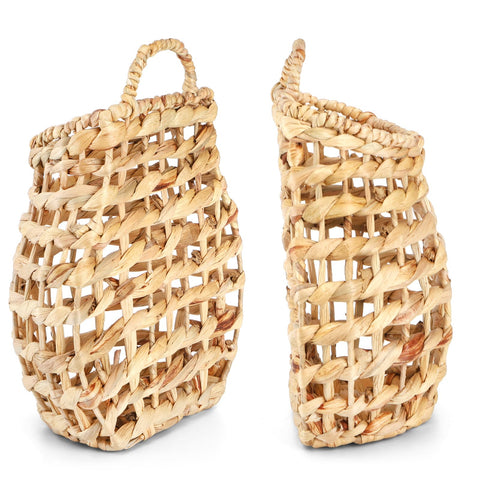 ZAVOOS natural fiber basket showcasing unique texture and color variation.