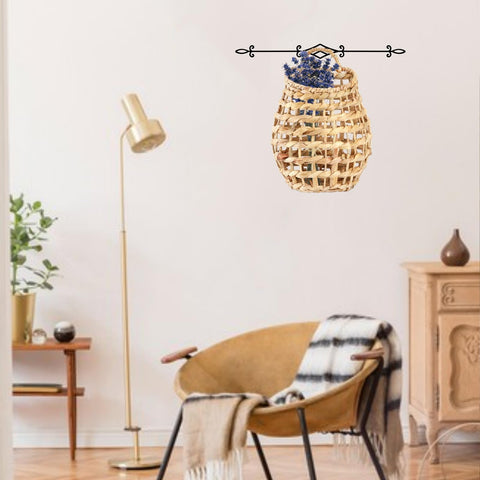 ZAVOOS wide-front storage basket ideal for dried flowers or plants.
