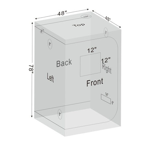 Zazzy Grow Tent bottom-heat-dissipation-window aids airflow and temperature control