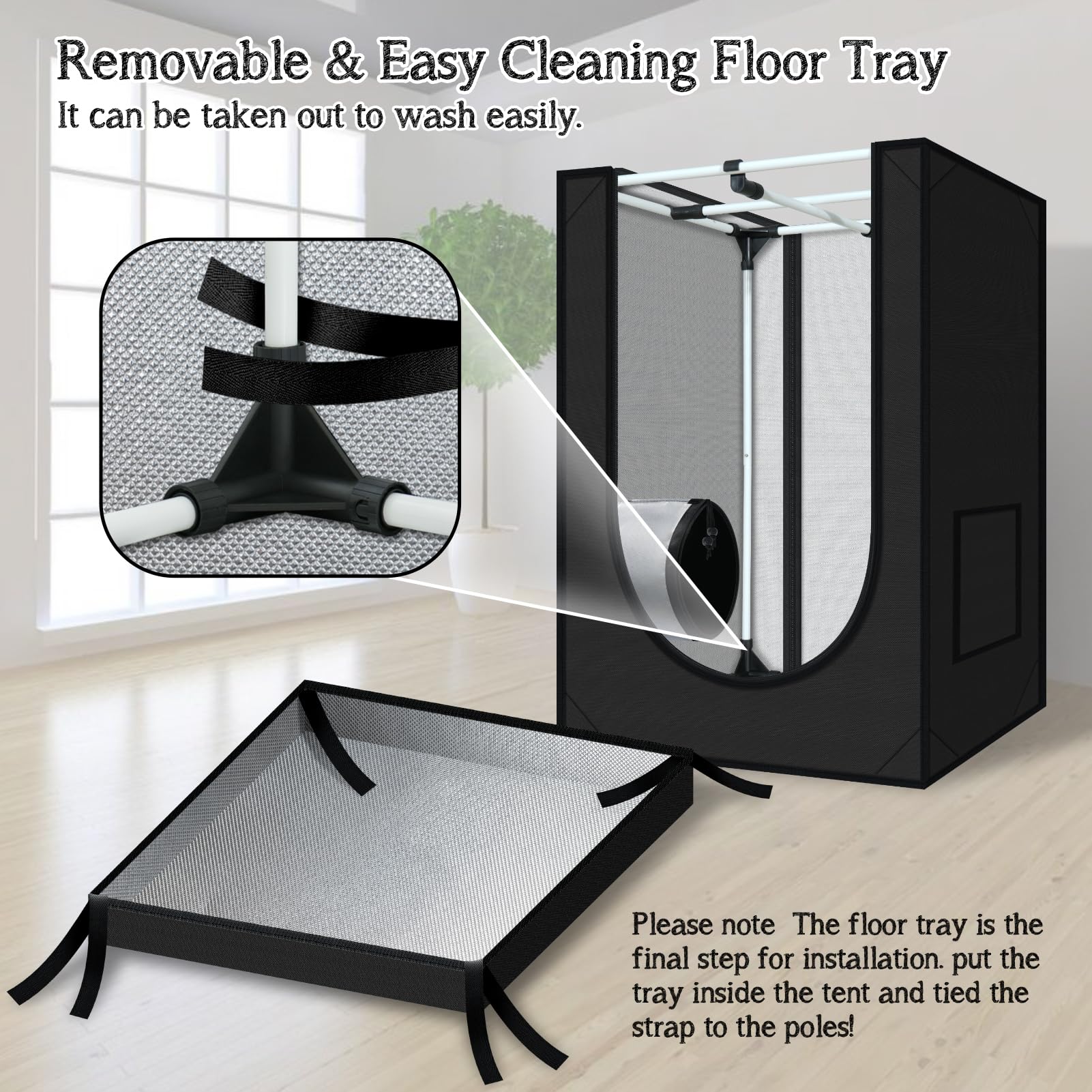Zazzy Grow Tent easy assembly without tools for quick setup