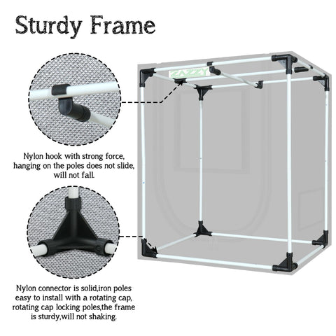 Zazzy Grow Tent interior view showing spacious layout for plants