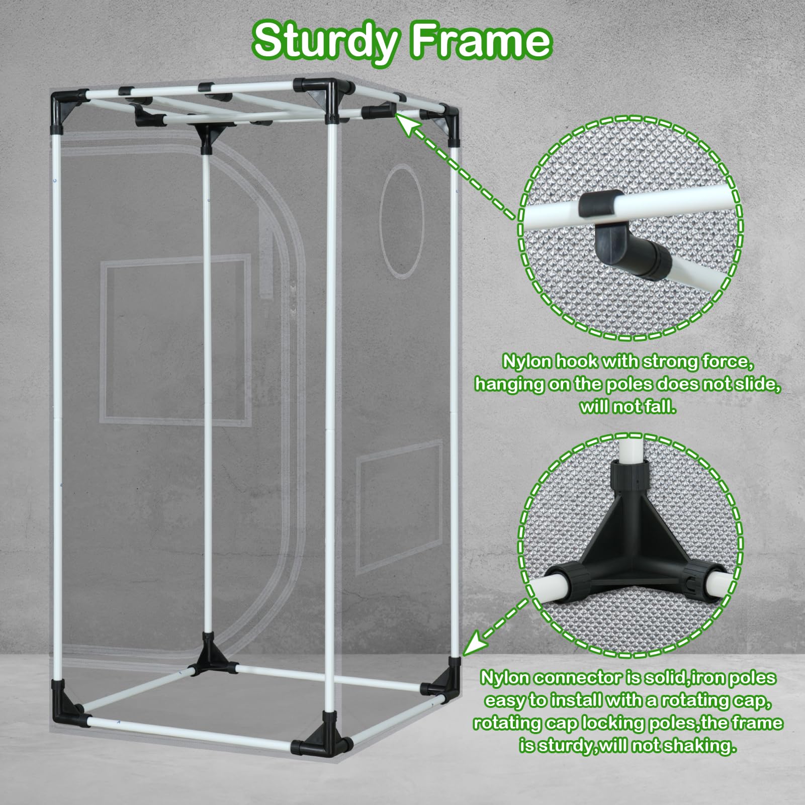 Zazzy Grow Tent removable floor tray makes cleanup quick after harvest