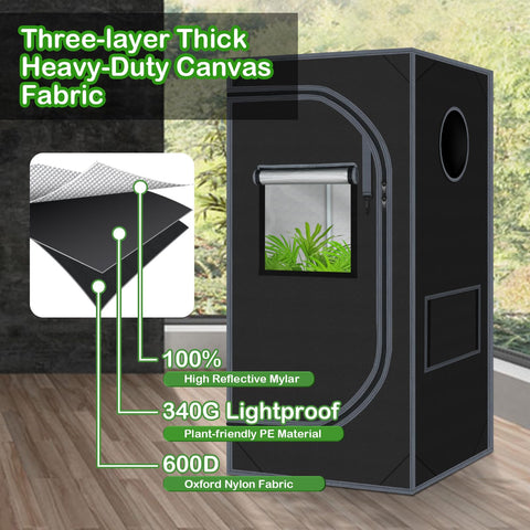 Zazzy Grow Tent sturdy metal poles with PA connectors ensure a stable frame