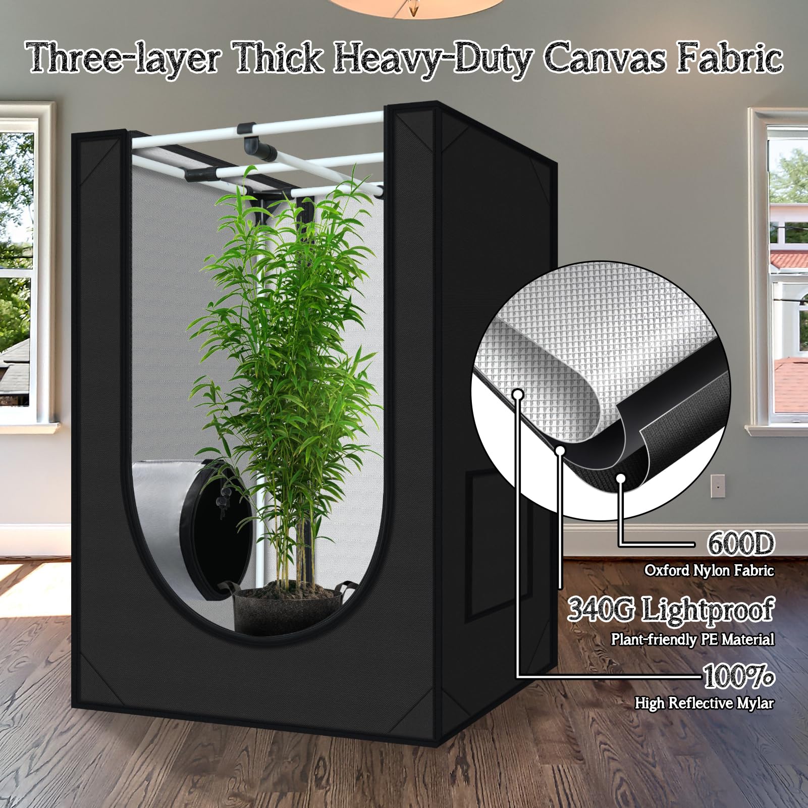 Zazzy Grow Tent upgraded connector keeps poles secure