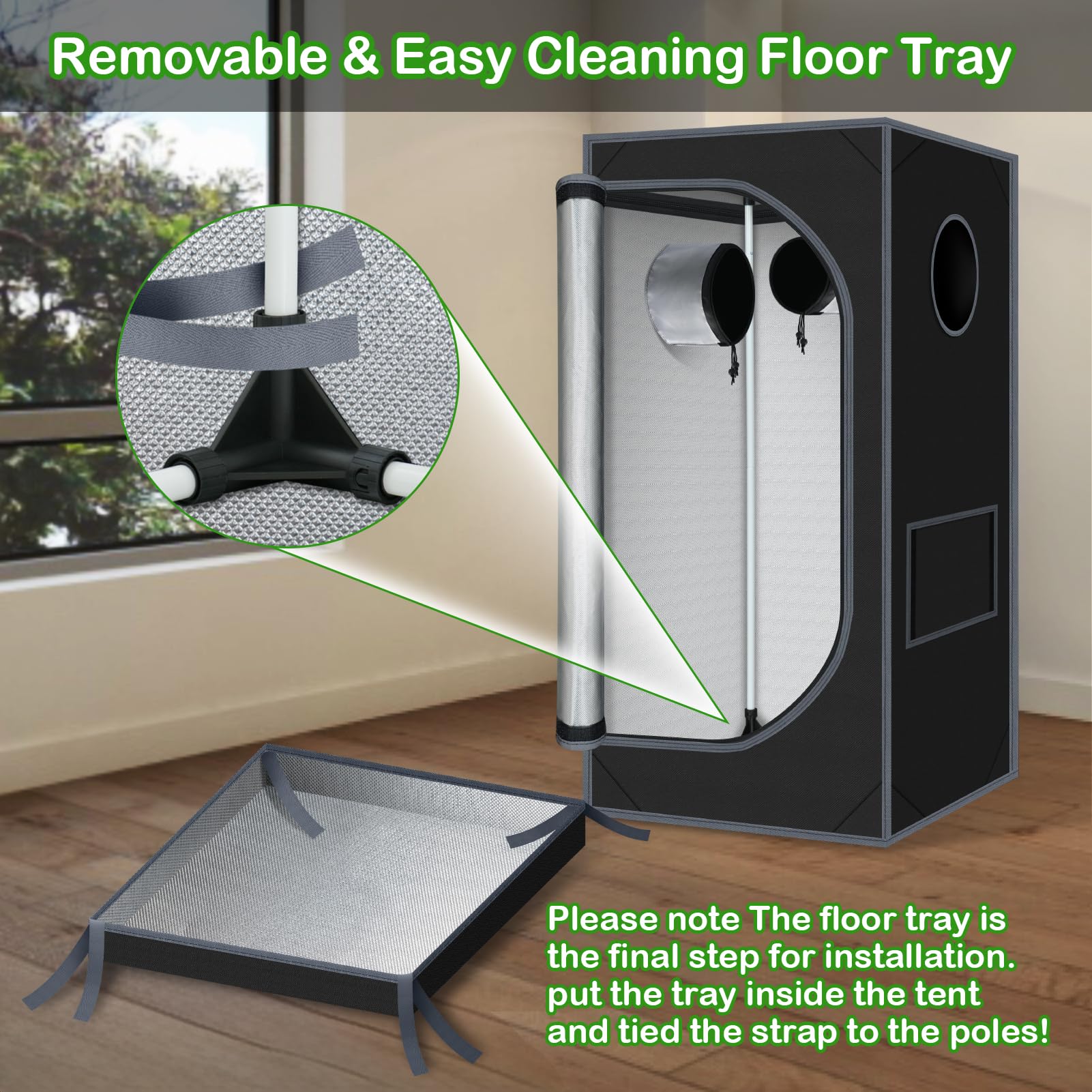 Zazzy Grow Tent ventilation ports support organized airflow and climate control