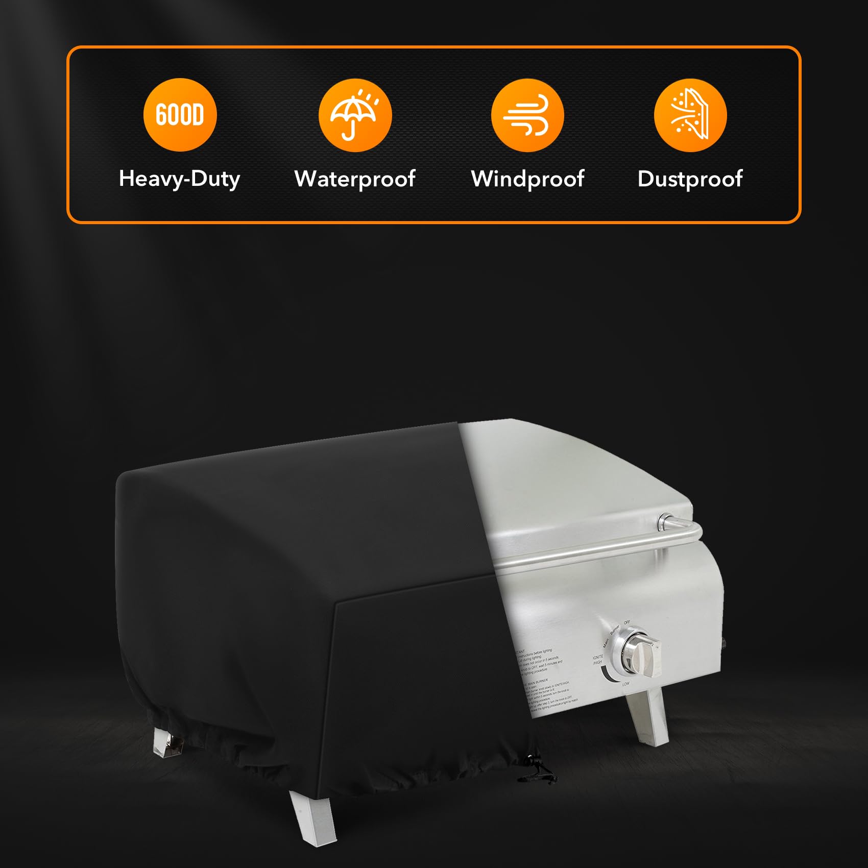 ZBXFCSH grill cover for Ninja OG751 protects against rain and wind