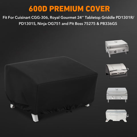 ZBXFCSH grill cover for Royal Gourmet 24-inch PD1301R-S shields from snow and moisture