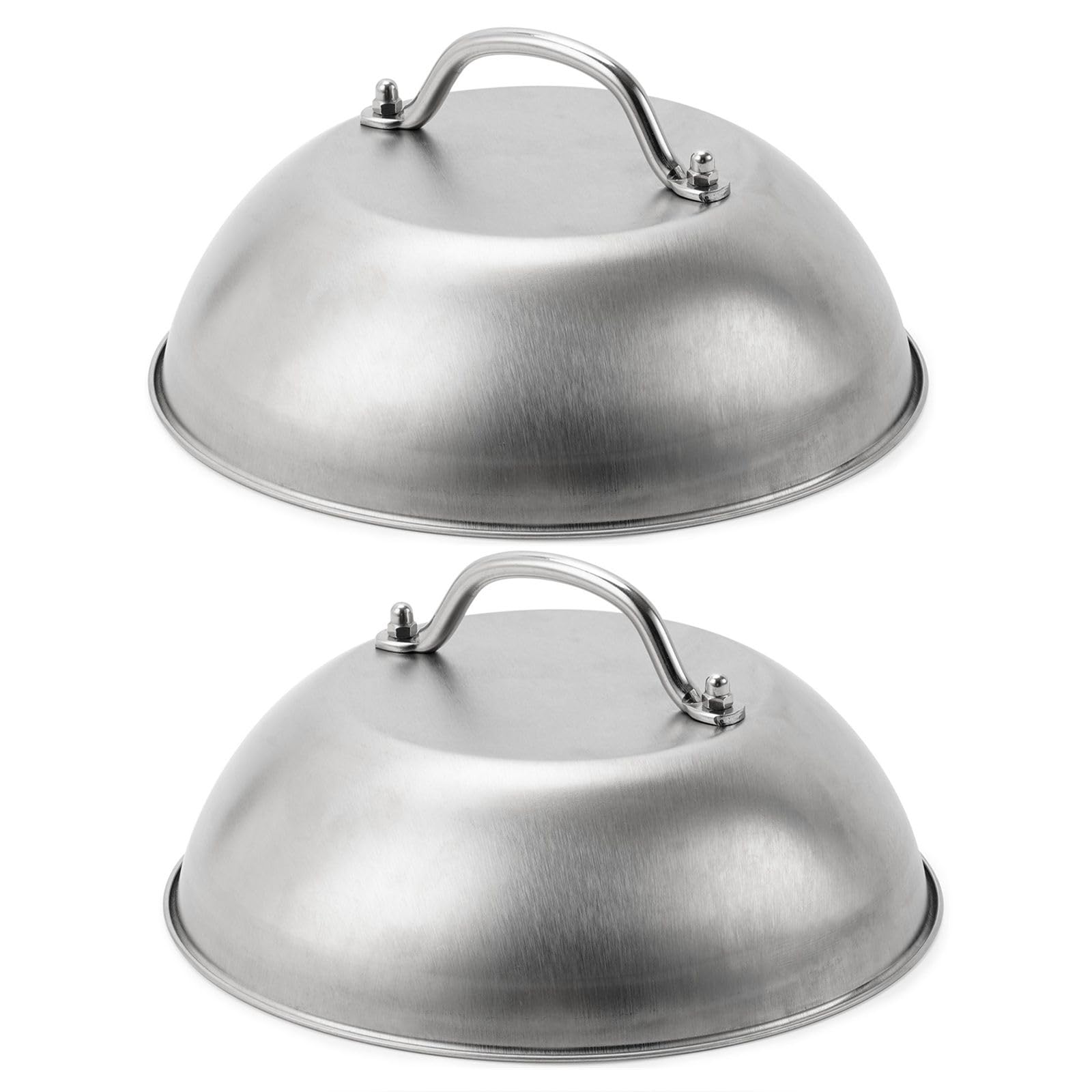 ZBXFCSH 9-inch cheese dome lid melts cheese evenly on Blackstone 5555 griddles.