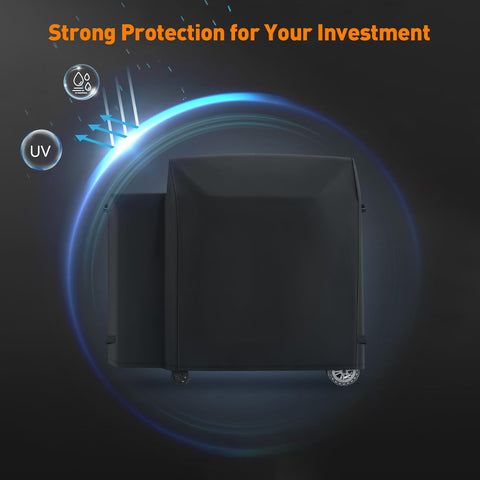 Easy-clean, water-repellent finish on ZBXFCSH grill cover