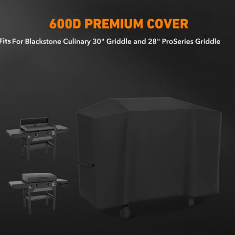 ZBXFCSH griddle cover waterproof durability close-up emphasizes year-round weather protection.