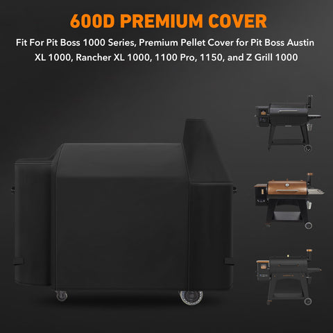 ZBXFCSH grill cover for Rancher XL shields the grill from moisture and sun.