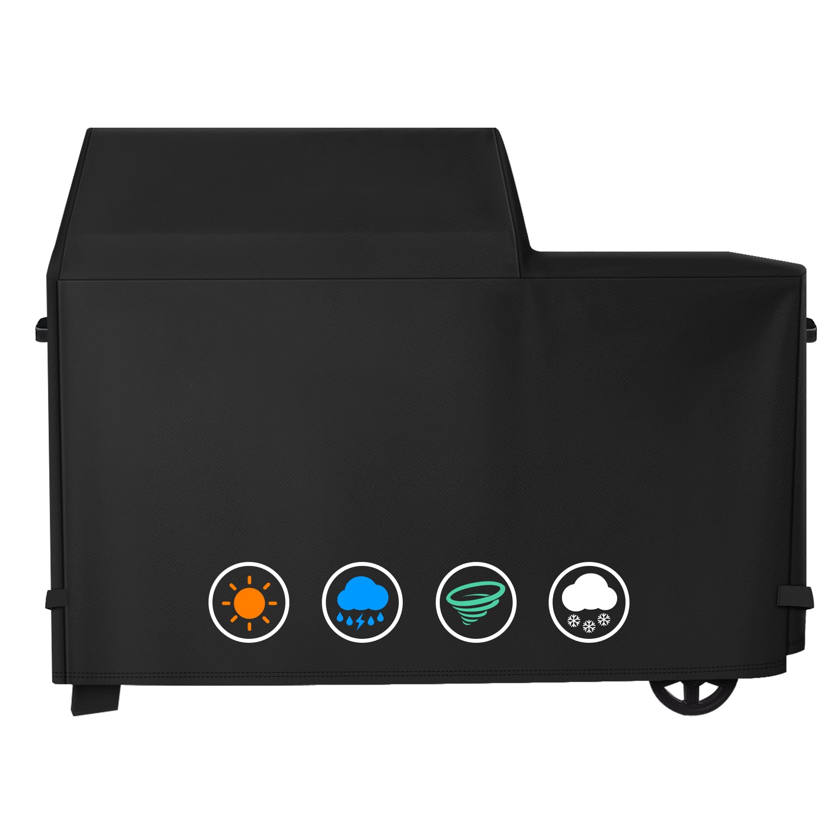 ZBXFCSH heavy-duty cover shields Traeger BAC761 Woodridge from rain and wind.