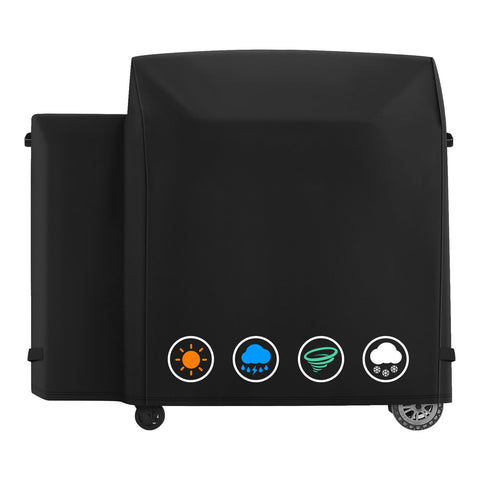 ZBXFCSH heavy-duty grill cover on Pit Boss 1600 series protecting from rain and wind
