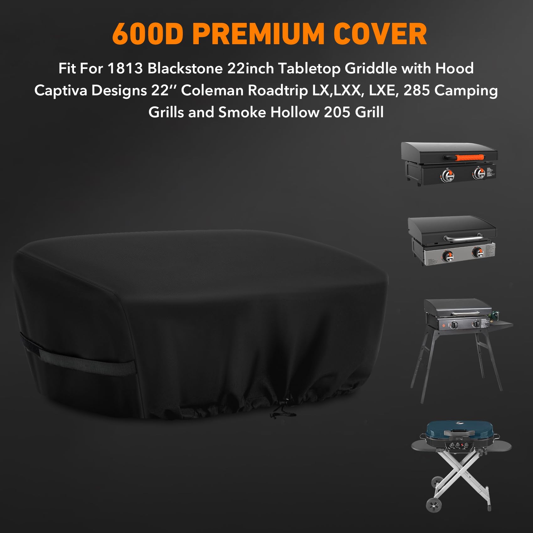 ZBXFCSH Captiva 22-inch grill cover guards against weather and debris