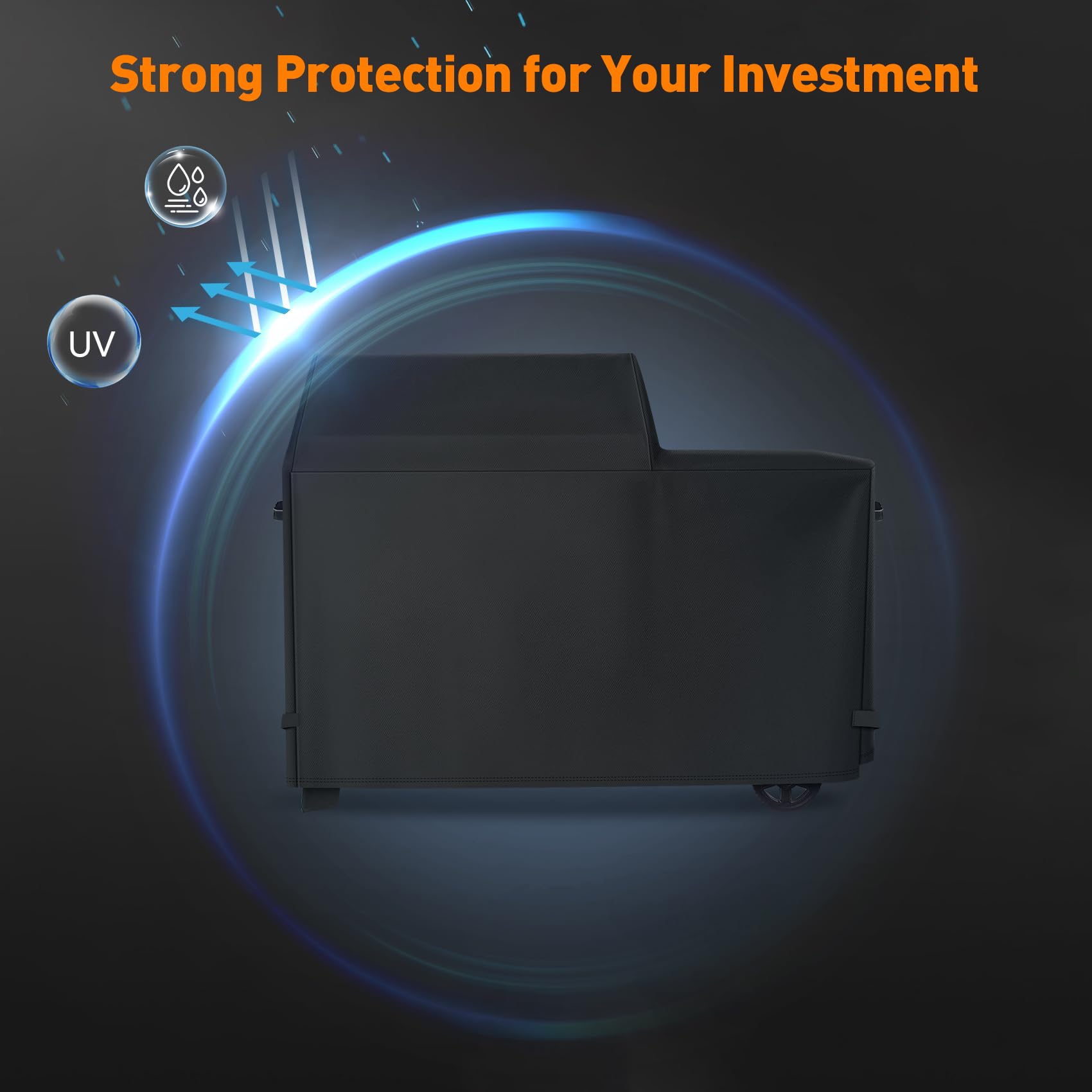 ZBXFCSH 600D polyester shell blocks moisture and weather.