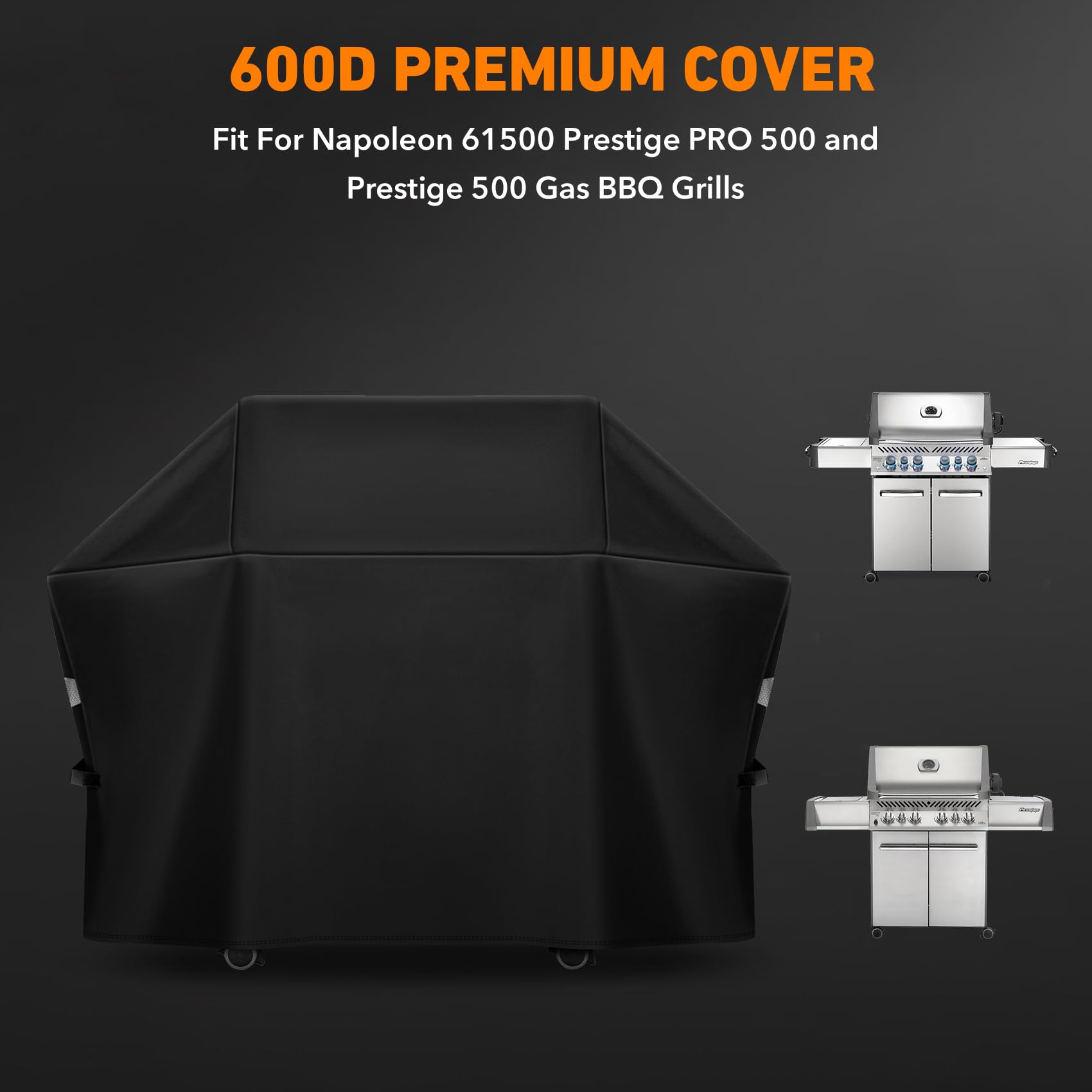 ZBXFCSH waterproof oxford fabric exterior shields grill from rain.