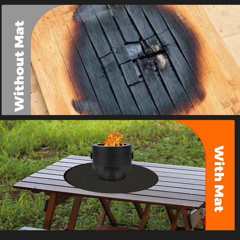 ZCHLPTZUP dual-use mat doubles as a grill mat for small setups