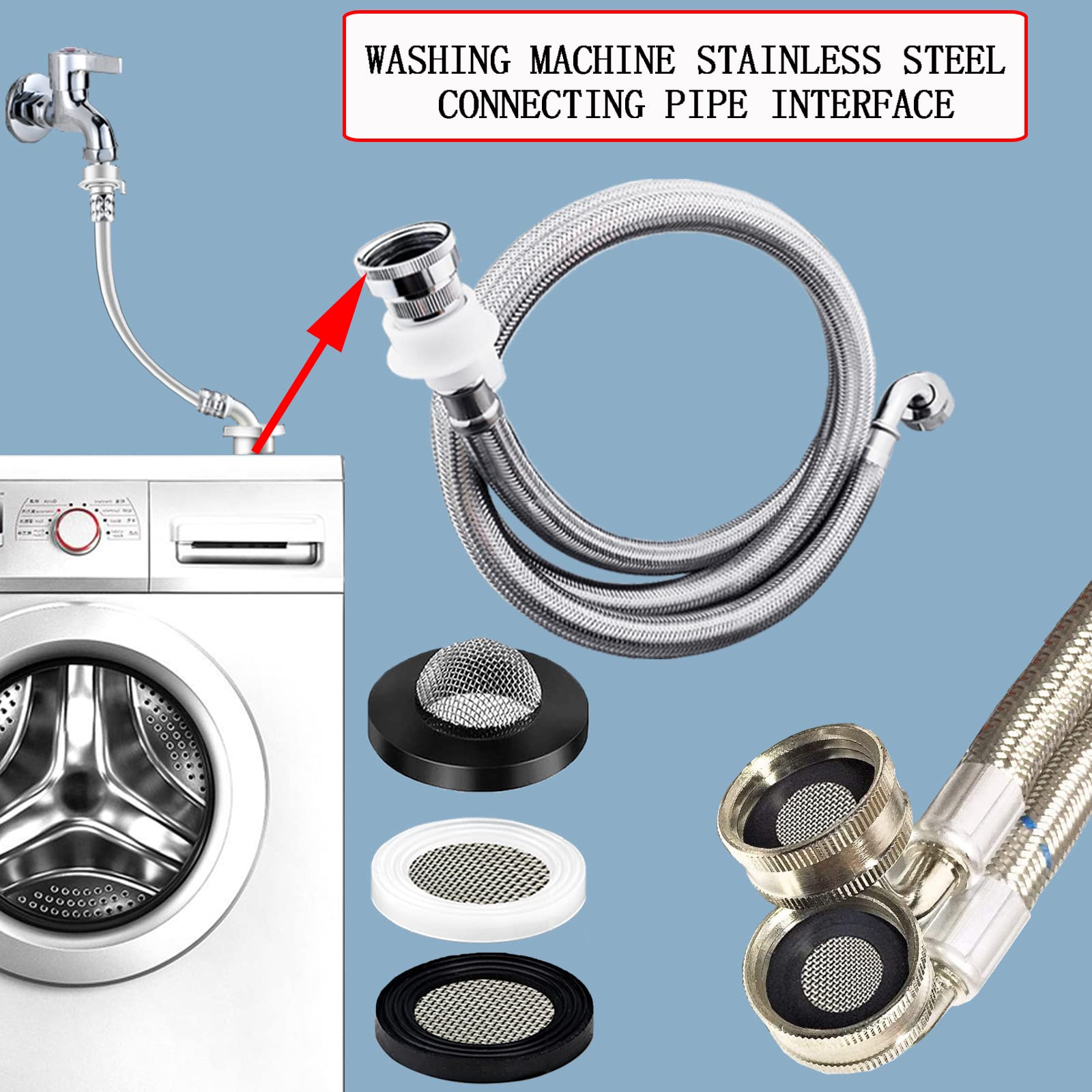 ZDBB washing machine inlet kit compatible with standard connectors