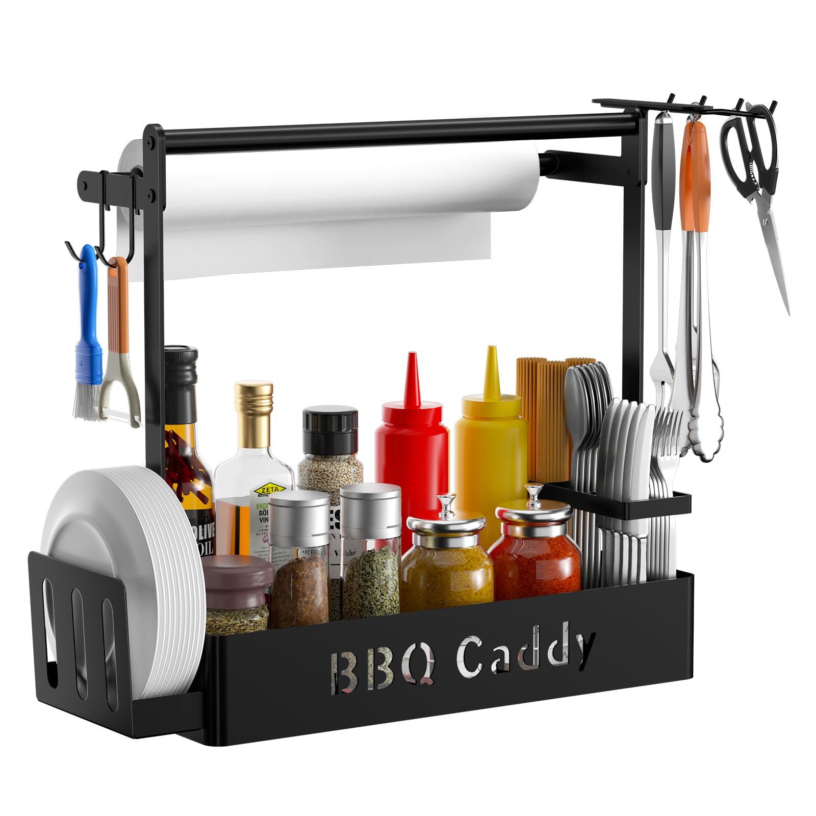 ZDDLOINP grill caddy paper towel holder keeps napkins within reach for tidy outdoor cooking