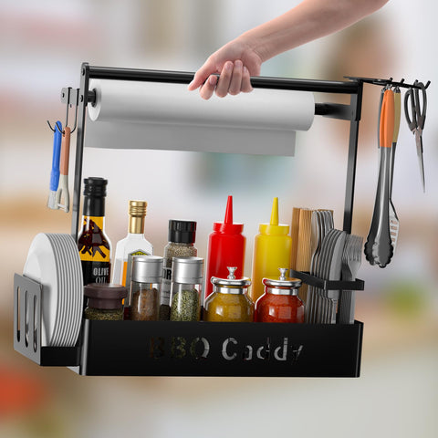 ZDDLOINP grill caddy plates holder keeps plates stable during setup