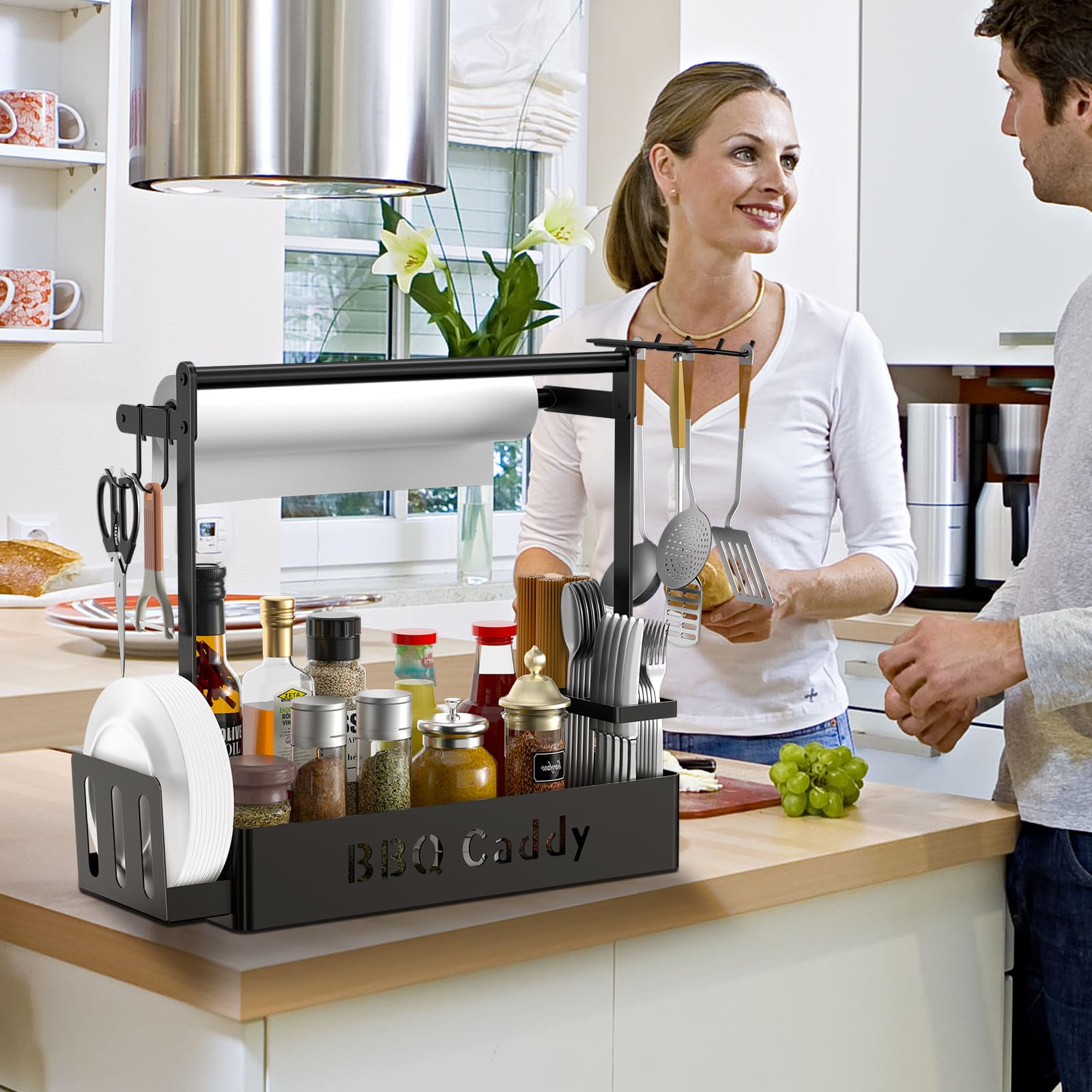 ZDDLOINP grill caddy portable handle enables simple transport