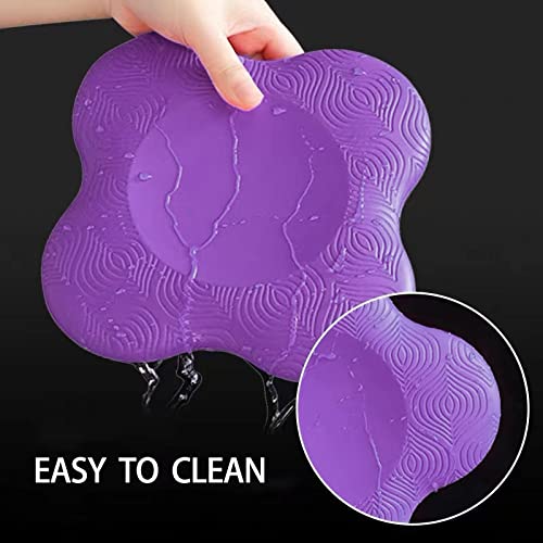 Zealtop two-pack purple knee pads ready for home or gym use