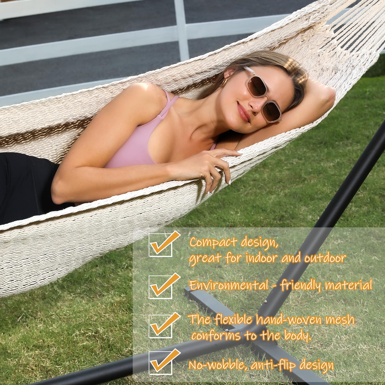 ZEANTZ hammock with 550lb capacity demonstrating sturdy, durable load