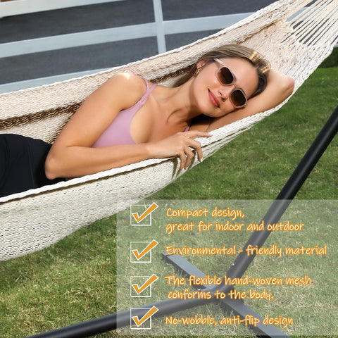 ZEANTZ hammock with 550lb capacity demonstrating sturdy, durable load