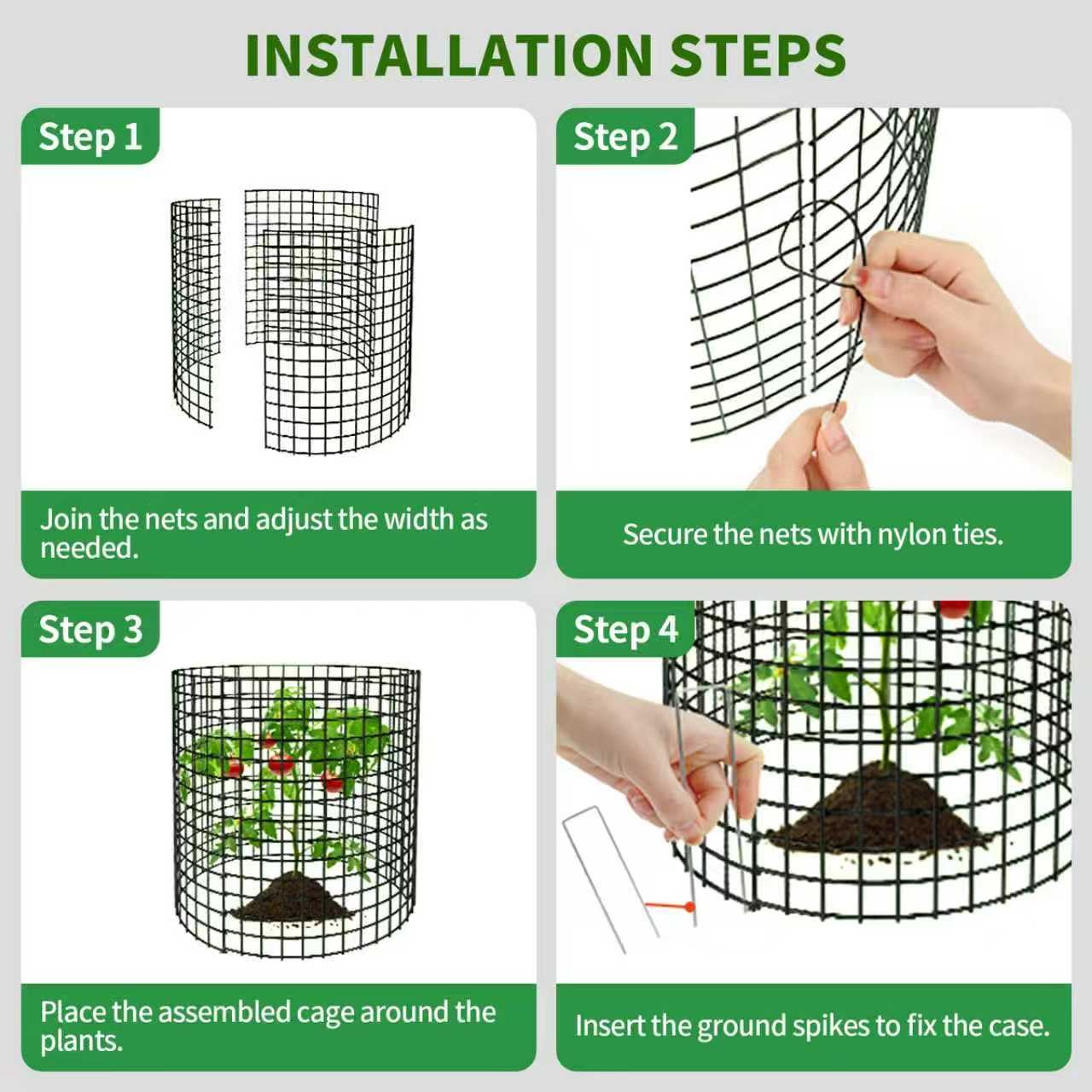ZEAZEA cylinder plant protector provides tall, continuous shielding for plants
