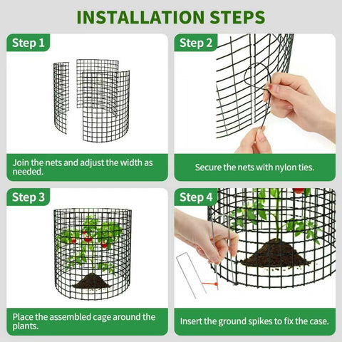 ZEAZEA cylinder plant protector provides tall, continuous shielding for plants