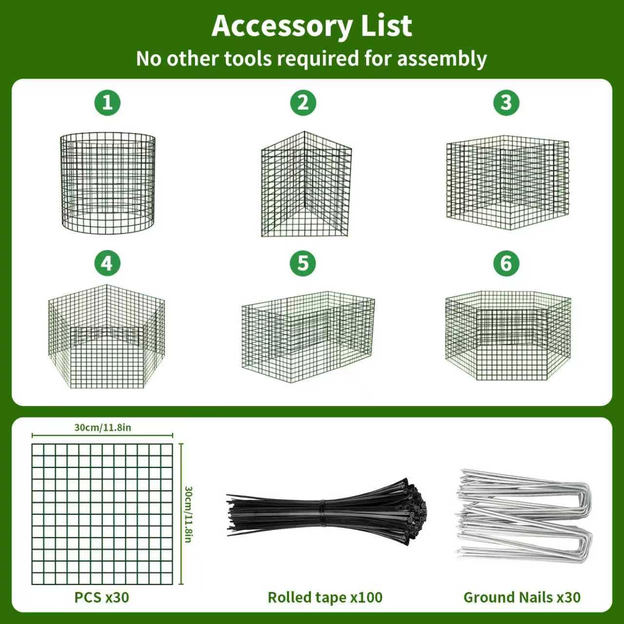 ZEAZEA ground stakes and nylon cables secure cages firmly in place