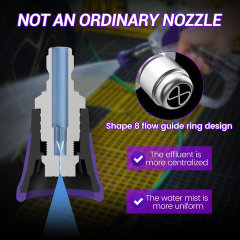 Zebra Clean 25° nozzle with quick-connect delivers safe, efficient spray.