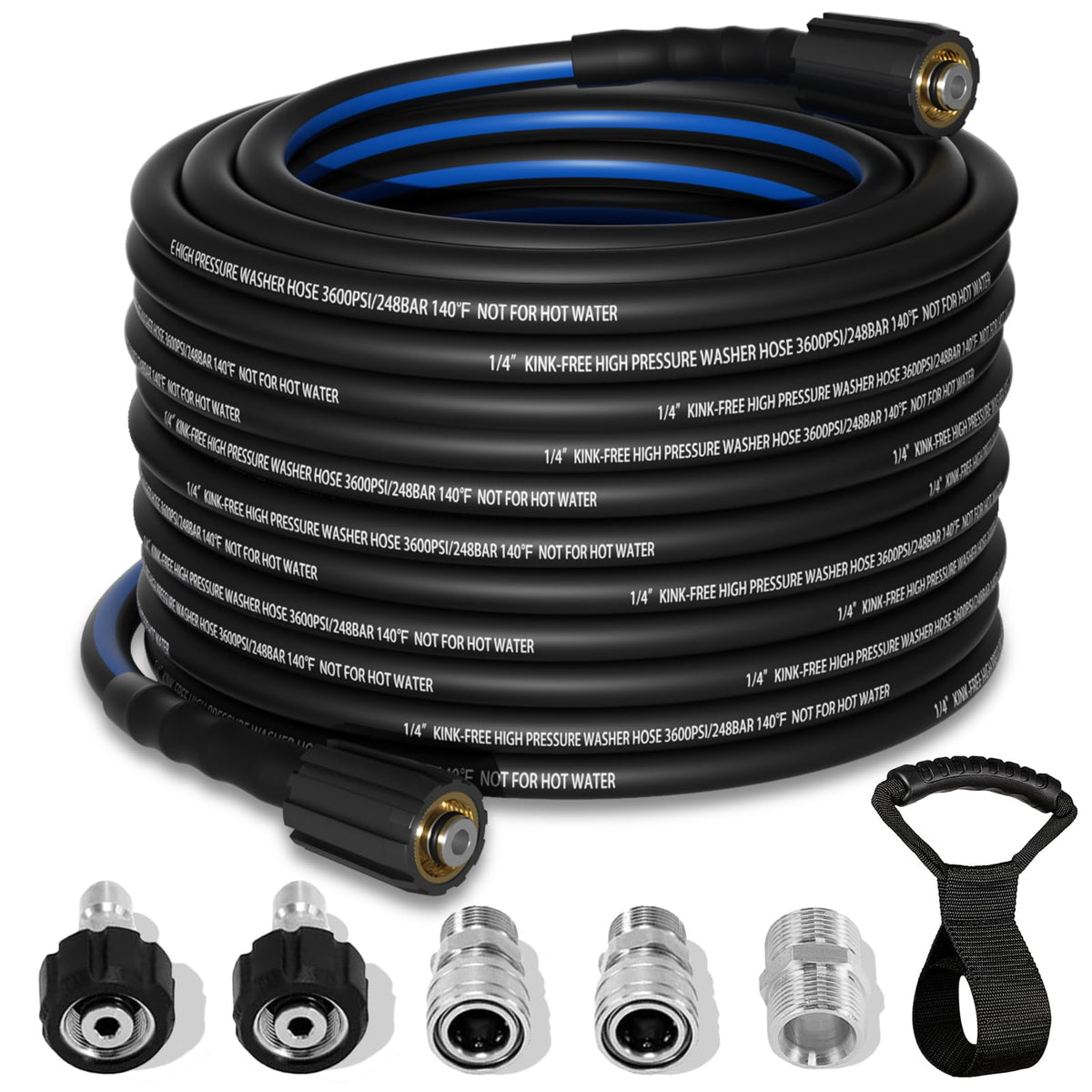 Zebra Clean kink-resistant hose 50ft for flexible cleaning reach and easy storage