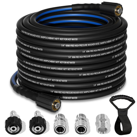Zebra Clean kink-resistant hose 50ft for flexible cleaning reach and easy storage