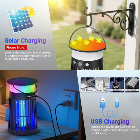 zechuan panel-sensor bug zapper demonstrates efficient charging and sensing